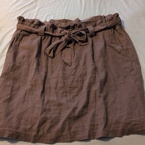 Jules & Leopold Chocolate Mini Skirt